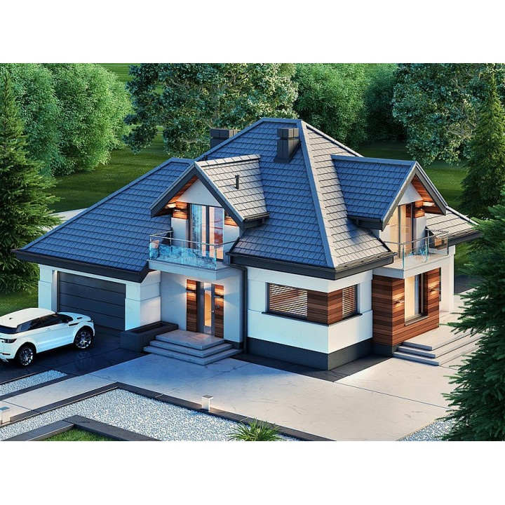 Дом из пеноблоков «Американский»